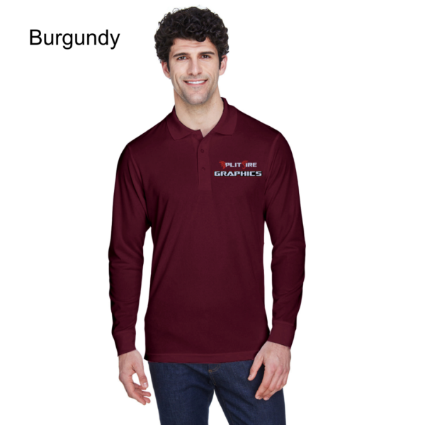 Long Sleeve Embroidered Polos - Image 3