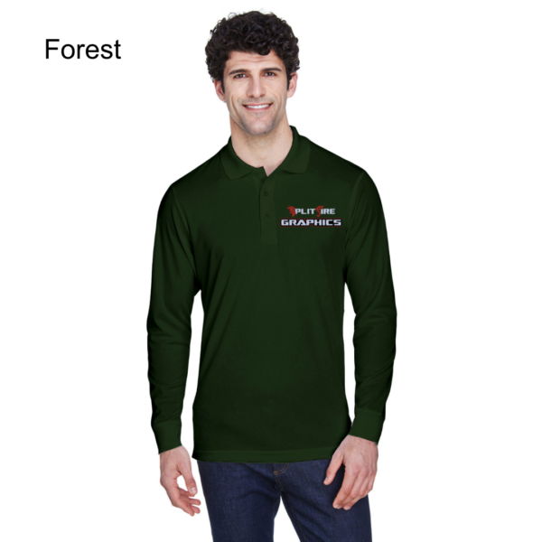 Long Sleeve Embroidered Polos - Image 5