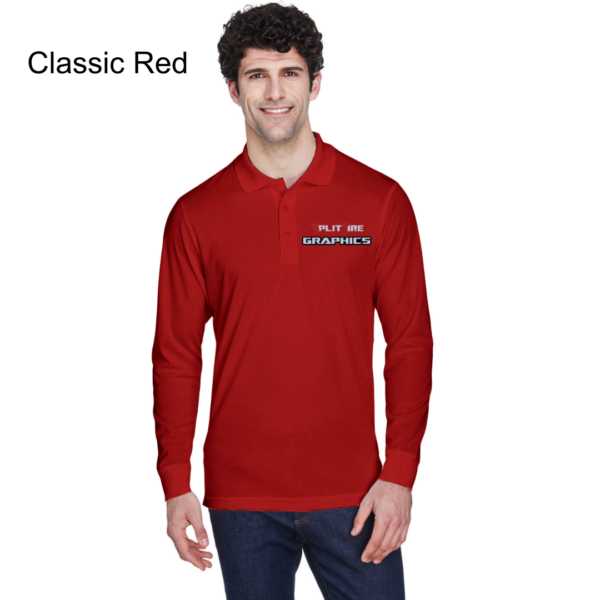 Long Sleeve Embroidered Polos - Image 9