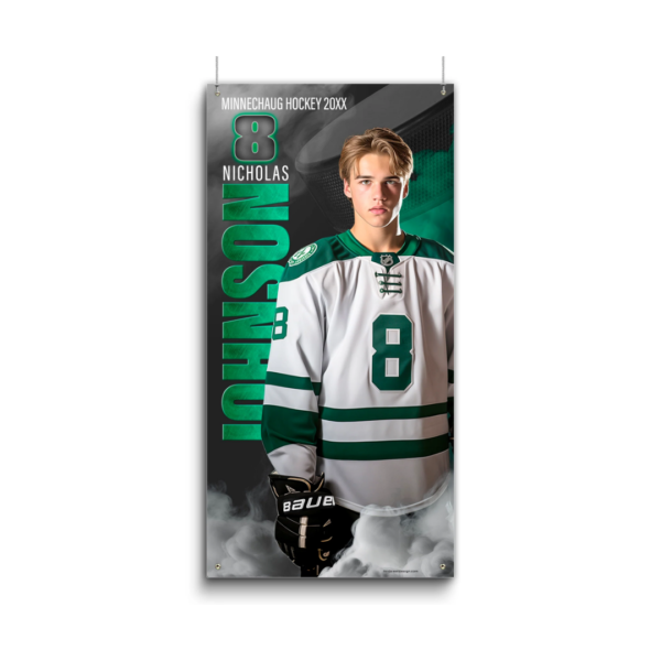 Celebrate Your Athlete with a Custom Sports Banner Honor your athlete’s hard work and achievements with a personalized 13oz vinyl sports banner. These banners are custom-made to showcase their photo, name, number, and year, making them a special keepsake or display for any occasion. Whether it’s for soccer, basketball, baseball, wrestling, or another sport, this banner is the perfect way to celebrate your star player. Features: Durable Material: Made with 13oz premium vinyl for long-lasting use, both indoors and outdoors. Custom Design: Add your athlete’s unique details to make the banner truly personal. Vivid Printing: High-quality printing ensures vibrant colors and sharp details that stand out. These banners are great for team celebrations, senior nights, tournaments, or personal gifts. Hang them at games, parties, or even at home to show your pride and support. FREE SHIPPING: Get your banner delivered in just 2 business days, so it’s ready for your special event.